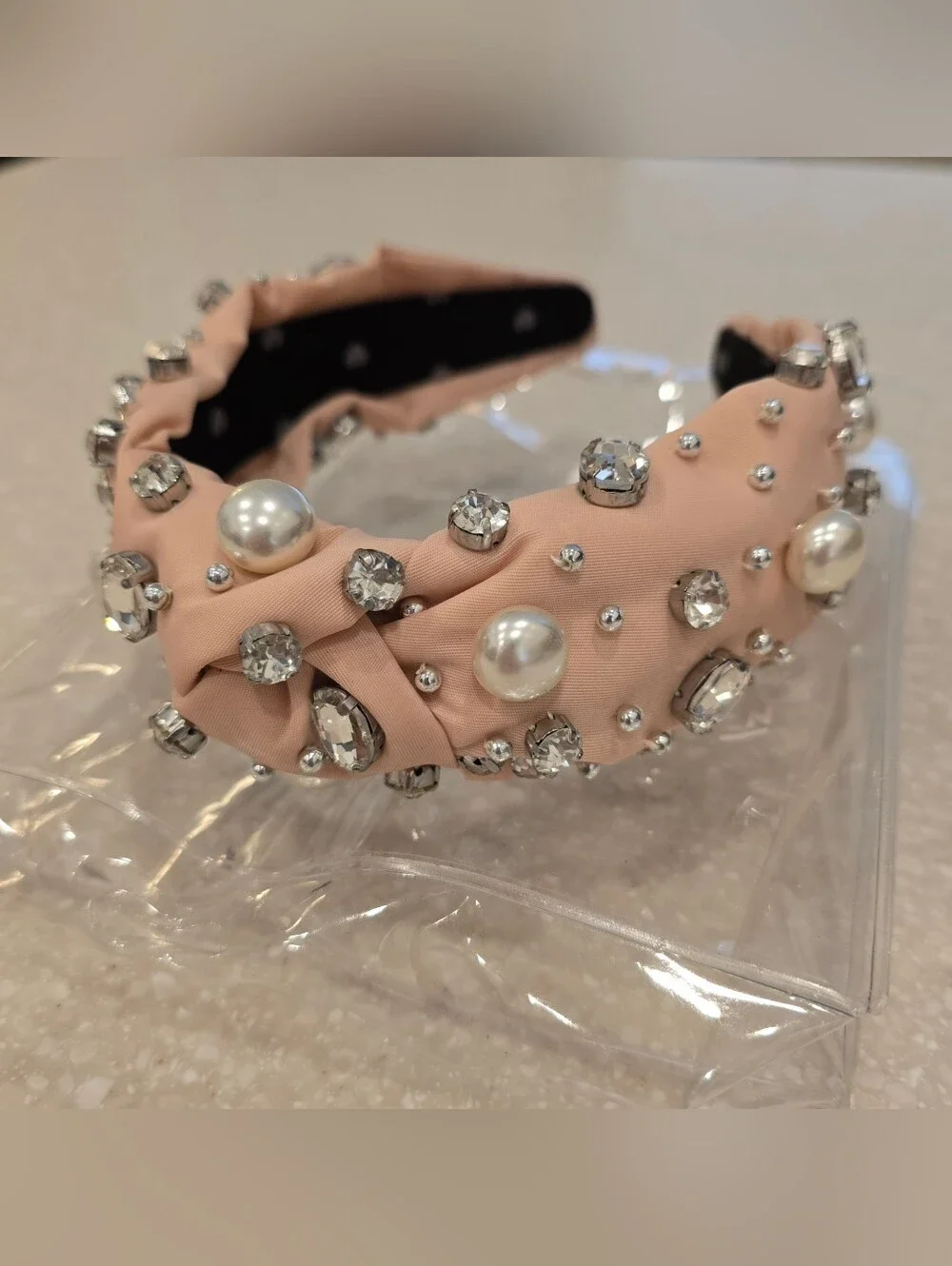 LELE SADOUGHI X Stoney Clover Lane Sparkling Cider Crystal & Pearl Headband SCL